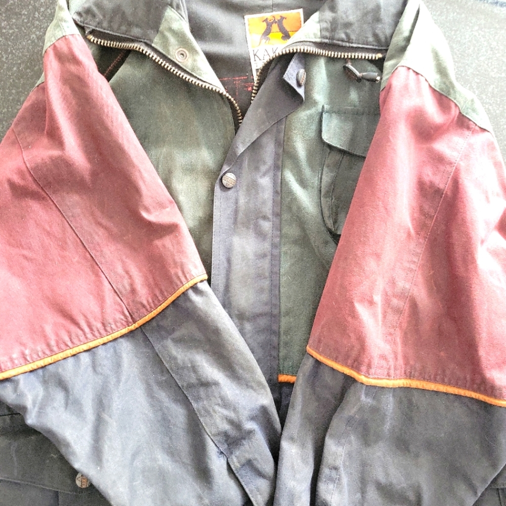 Colorblock Kakadu Oilskin Duster Size Med (men) Austrailian Outback